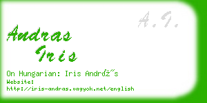 andras iris business card